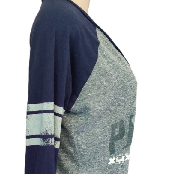 New England Patriots Long Sleeve Shirt Womens Size Small Gray Super Bowl - Picture 11 of 12